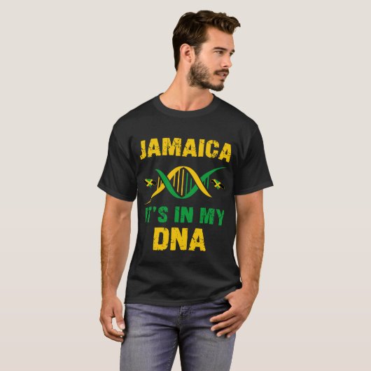 Jamaica Het zit in mijn DNA Jamaicaanse erfgoed T-shirt (Voorkant volledig)