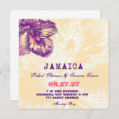 JAMAICA Hibiscus Destination Invitation Kaart (Voorkant / Achterkant)