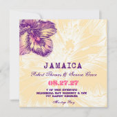 JAMAICA Hibiscus Destination Invitation Kaart (Voorkant)