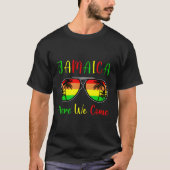 Jamaica Hier komen we 2023 2024 Jamaicaanse Reizen T-shirt (Voorkant)