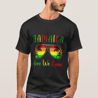 Jamaica Hier komen we 2023 2024 Jamaicaanse Reizen T-shirt