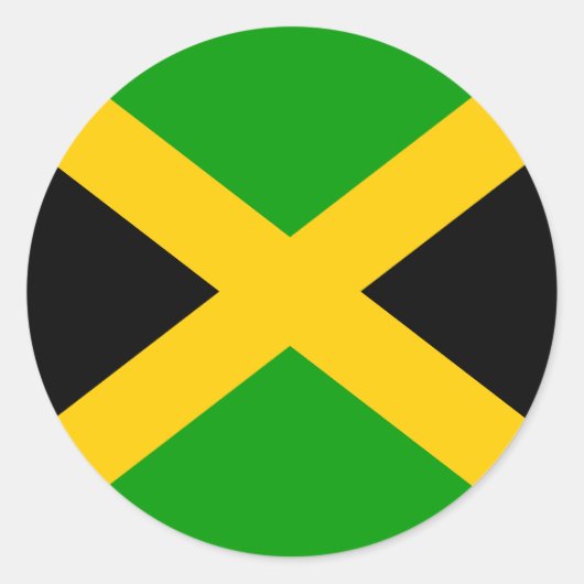Jamaica Hoge kwaliteit vlag Ronde Sticker (Voorkant)