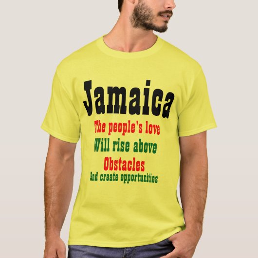 Jamaica houdt van slogan t-shirts (Voorkant)