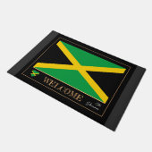 Jamaica house mat, Jamaican Flag Sport / Welkom Deurmat (Schuin)