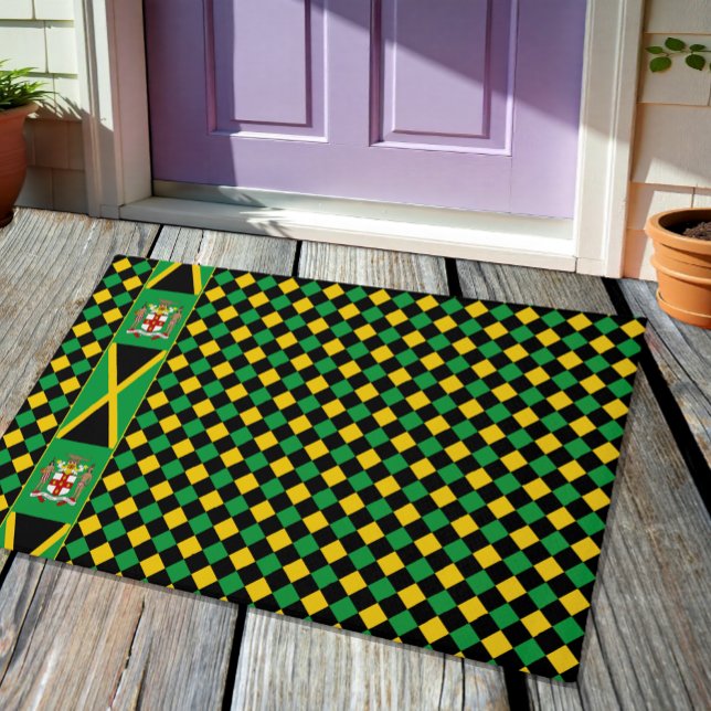 Jamaica House Mat, Patriottische, Jamaicaanse Vlag Deurmat (Creator heeft geüpload)