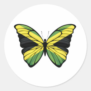 Jamaica Hypolimnas Butterfly Ronde Sticker