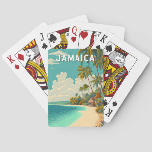 Jamaica Illustratie Reis Kunst Vintage Pokerkaarten