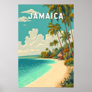 Jamaica Illustratie Reis Kunst Vintage Poster