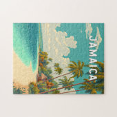 Jamaica Illustration Travel Art Vintage Legpuzzel (Horizontaal)