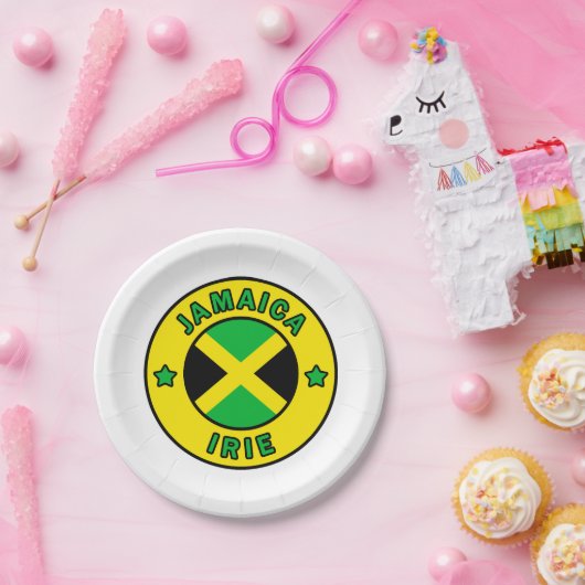 Jamaica Irie Papieren Bordje (Feest)