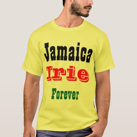 Jamaica irie voor altijd t-shirts (Voorkant)