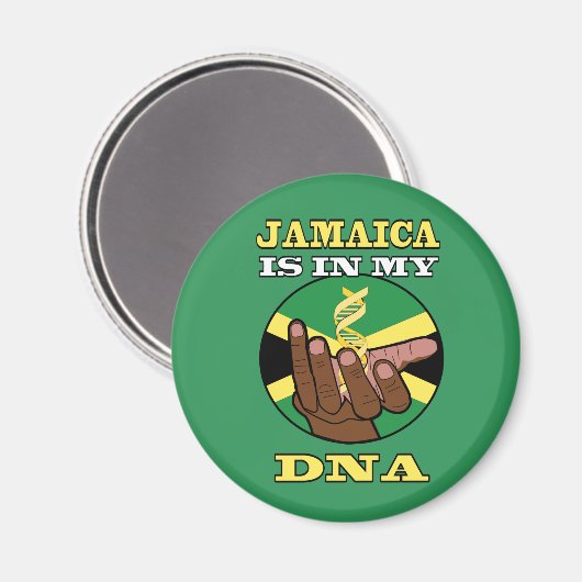JAMAICA IS IN MIJN DNA T-Shirt Magneet (Voorkant / Achterkant)
