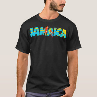 Jamaica Island Parrot Bird Sun T-shirt