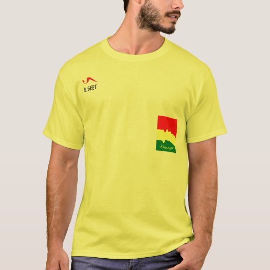 Jamaica Ital Rasta Yellow T Shirt (Voorkant)