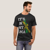 Jamaica It's in My DNA Jamaican Pride Roots Caribi T-shirt (Voorkant volledig)