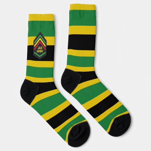 Jamaica Jah Army Rasta Reggae Roots Socks Sokken (Rechts)