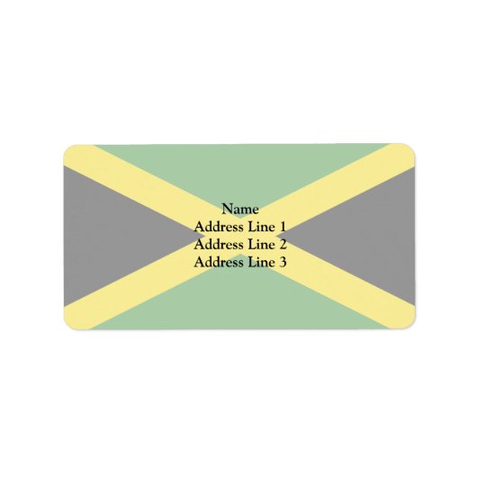 Jamaica, Jamaica vlag Etiket (Voorkant)