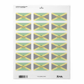 Jamaica, Jamaica vlag Etiket (Full Sheet)