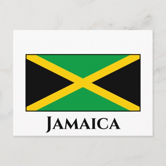 Jamaica (Jamaicaan) Vlag Briefkaart (Voorkant)