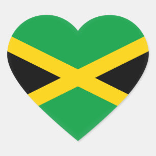 Jamaica (Jamaicaan) Vlag Hart Sticker