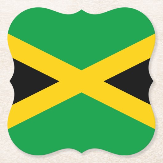 Jamaica (Jamaicaan) Vlag Kartonnen Onderzetters (Voorkant)