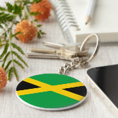 Jamaica (Jamaicaan) Vlag Sleutelhanger (Zijkant)