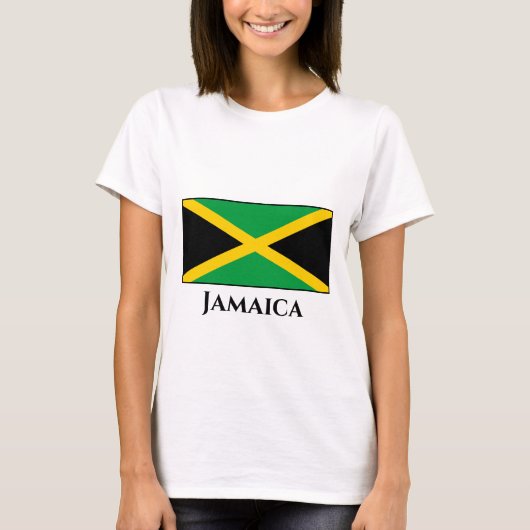 Jamaica (Jamaicaan) Vlag T-shirt (Voorkant)
