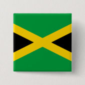 Jamaica (Jamaicaan) Vlag Vierkante Button 5,1 Cm (Voorkant)