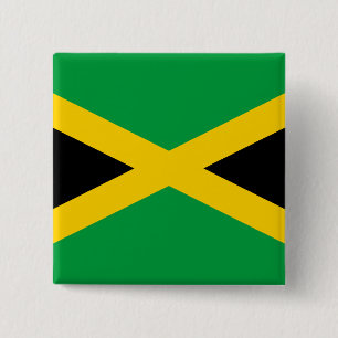 Jamaica (Jamaicaan) Vlag Vierkante Button 5,1 Cm