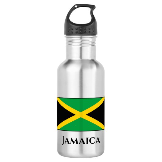 Jamaica (Jamaicaan) Vlag Waterfles (Voorkant)