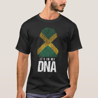 Jamaica Jamaicaanse DNA Vlag Liefde Fan T-shirt