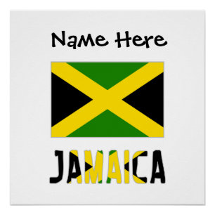 Jamaica Jamaicaanse Vlag Gepersonaliseerd Perfect Poster