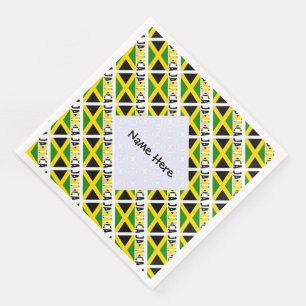 Jamaica Jamaicaanse Vlag Getegeld Gepersonaliseerd Servet