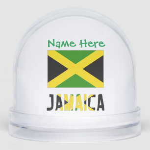 Jamaica Jamaicaanse Vlag Groen Gepersonaliseerd  Sneeuwbol