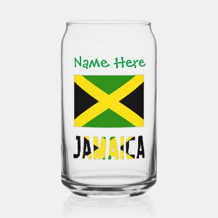Jamaica Jamaicaanse Vlag Groen Personalisatie Blikvorm Glas