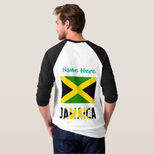 Jamaica Jamaicaanse Vlag Groen Personalisatie T-shirt