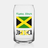 Jamaica Jamaicaanse Vlag Groene Personalisatie Blikvorm Glas (Voorkant)