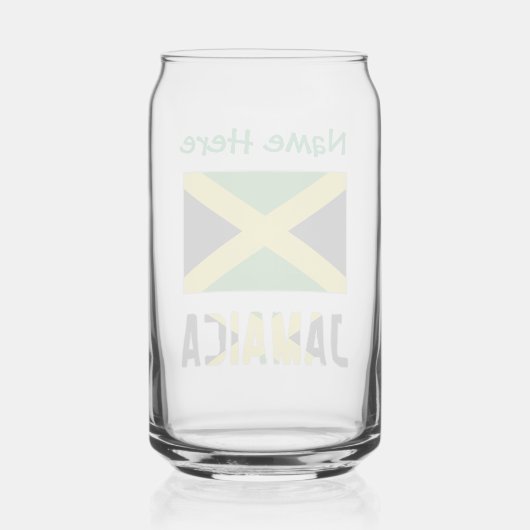 Jamaica Jamaicaanse Vlag Groene Personalisatie Blikvorm Glas (Achterkant)