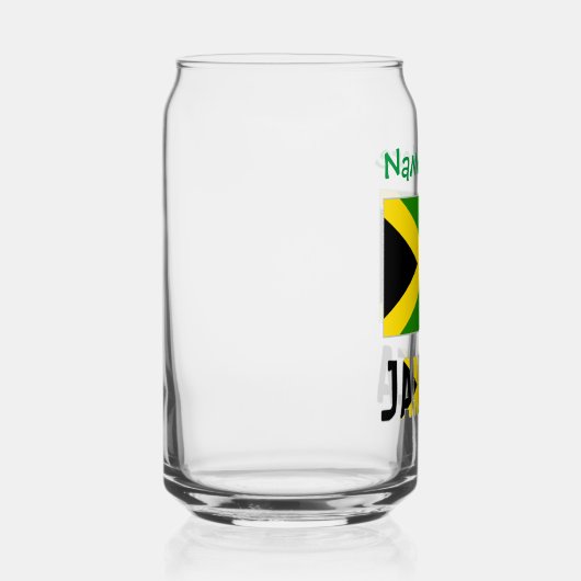 Jamaica Jamaicaanse Vlag Groene Personalisatie Blikvorm Glas (Rechts)