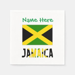 Jamaica Jamaicaanse vlag Groene Personalisatie Par Servet