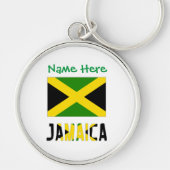 Jamaica Jamaicaanse vlag Groene Personalisatie Ron Sleutelhanger (Voorkant)