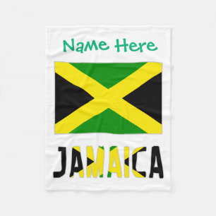Jamaica Jamaicaanse Vlag Groene Personalisatie T-S Fleece Deken