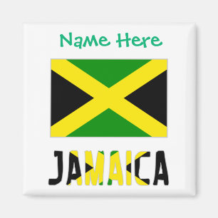 Jamaica Jamaicaanse Vlag Groene Personalisatie T-S Magneet