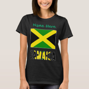 Jamaica Jamaicaanse Vlag Groene Personalisatie T-S T-shirt