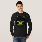 Jamaica Jamaicaanse vlag half Jamaicaan is beter d T-shirt (Voorkant volledig)
