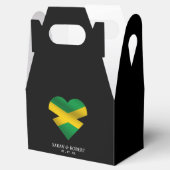 Jamaica Jamaicaanse vlag hart bruiloft Bedankdoosjes (Geopend)