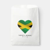 Jamaica Jamaicaanse vlag hart bruiloft Bedankzakje (Voorkant)