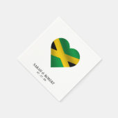 Jamaica Jamaicaanse vlag hart bruiloft Servet (Hoek)