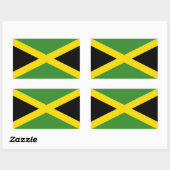 Jamaica/Jamaicaanse vlag Rechthoekige Sticker (Vel)