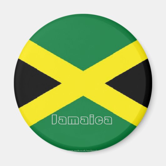 Jamaica jamaicaanse vlag souvenir koelkast magneet (Voorkant)